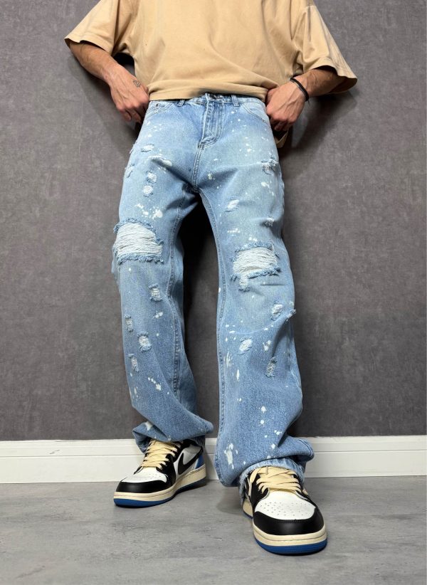 IMG_4083 شلوار بگ آب رنگی زاپدار (زاپ بزرگ)