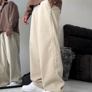 شلوار  بگ کتان کاغذی